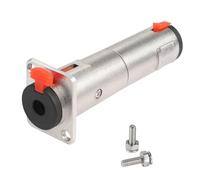 QIANRENON Bloccaggio 6,35mm Pannello Montaggio Stereo Adattatore TRS 6,35mm Femmina a Femmina Bilanciata Montaggio presa Bloccabile TRS 1/4 Passante Paratia Connettore, per Grande 3 Poli Porta