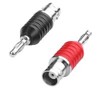 QIANRENON BNC a banana da 4 mm, connettore oscilloscopio, connettore BNC femmina su connettore a banana da 4 mm, adattatore coassiale RF da bnc-M a connettore lampada da 4 mm, per cavo coassiale
