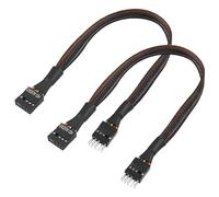 QIANRENON Cavo di Prolunga HD 9 Pin per Scheda Madre ATX Front Audio, Maschio a Femmina per HD o AC97 Chassis, 30 cm