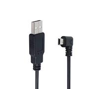 QIANRENON Cavo di prolunga mini USB a USB 2.0 da 90 gradi Mini USB B maschio ad angolo retto a USB 2.0 maschio dati GPS cavo 1,5 m (angolo sinistra)