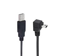 QIANRENON Cavo mini USB 2.0, 1,5 m, angolo retto di 90 gradi, ad alta velocità, compatibile con la maggior parte dei dispositivi mobili, GPS, fotocamera digitale, videocamera, controller di gioco,