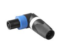 QIANRENON Connettore audio Speakon NL4FC ad angolo di 90° Adattatore NL4 maschio ad angolo retto Speakon a 4 pin Spina twist lock per altoparlante a 4 poli ad alta potenza, per amplificatore Neutrik N