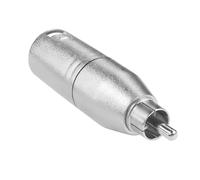 QIANRENON Convertitore audio da XLR a RCA 3 pin XLR maschio a RCA maschio microfono sbilanciato connettore XLR a RCA conversione maschio, per impianto audio mixer microfono