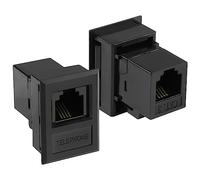 QIANRENON Desktop Connessione Box RJ11 telefonico Jack CAT3 RJ11 femmina a femmina Telefono Linea Connettore RJ11 6P4C staffa Box Keystone Jack, tavolo Socket RJ11 telefonico modulo Accessori, 2Pcs
