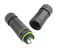 QIANRENON LC su LC Duplex Fibra Ottica Connettore Impermeabile Accoppiatore SM 9/125μm LC/APC Femmina a Lc/APC Femmina Singlemode Fibra Esterna Sigillato Adattatore Extender IP68, M20, per Esterni