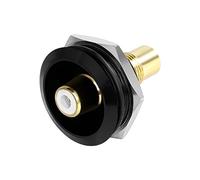 QIANRENON Placcato oro RCA Incasso Fissaggio Filettato Rotondo Adattatore RCA Femmina a Femmina Pannello Montaggio AV Connettore, per TV,Subwoofer,Altoparlanti,Amplificatore,Phono,S/PDIF (Bianco)
