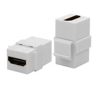QIANRENON Presa 4K HDMI Keystone HD Display connettore 2.0 femmina a femmina adattatore 180° piastra da parete modulo multimediale per pannelli da parete, bianco