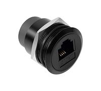 QIANRENON RJ11 Incasso Filettato Fissa Installazione Telefoniche Adattatore Adattatori CAT3 RJ11 6P4C Femmina a Femmina Pannello Montaggio Rotondo Connettore, Collegano linee Telefoniche e Modem