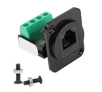 QIANRENON RJ11 Pannello Montaggio Telefonico Adattatore Cat3 6P4C Femmina a Crimpare Terminali Connettore Prese Senza Saldatura, XLR/D Pannello, per Modem Telefonico