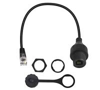 QIANRENON RJ11/RJ12 6P6C Connettore impermeabile CAT3 RJ12 maschio a femmina presa telefonica esterna, IP67 impermeabile, per comunicazione telefonica allarme sistema vocale, 39 cm/15,3 pollici