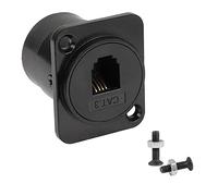 QIANRENON RJ11/RJ9 4P4C Connettore passante per montaggio a pannello CAT3 RJ9 da femmina a femmina Linea telefonica tramite jack, pannello XLR/montaggio a pannello D-Type per cuffie telefoniche IP