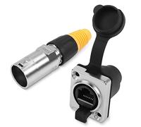 QIANRENON RJ45 Impermeabile Rete Connettore CAT6 RJ45 8P8C pannello Montaggio impermeabile Adattatore, RJ45 industriali Reti Connessione Componenti, (RJ45 180° presa+cavo protezione manicotto)