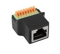 QIANRENON RJ45 Quick Connect Ethernet Adattatore RJ45 8P8C Femmina a 8 Pin Crimpare Terminale rete Connettore RJ45 senza saldature Modulo zoccolo di rete, per LAN CAT5/6/7 Audio analogico GPIO