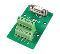 QIANRENON RS232 DB9 Femmina Connettore Scheda Breakout DB9 femmina a Cablaggio Terminali Nessuna Saldatura Adattatori DB9 seriali Test Morsettiera Modulo,per DB9 Prototipazione e Problemi Risoluzione