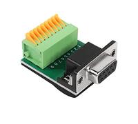 QIANRENON RS232 DB9 Quick Connect Adattatore senza saldatura DB9 femmina a connettore a crimpare terminale a molla a 9 pin, per dispositivi di interfaccia di comunicazione seriale
