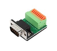 QIANRENON RS232 DB9 Quick Connect Adattatore senza saldatura DB9 maschio a connettore a crimpare terminale a molla a 9 pin, per il collegamento a interfacce di comunicazione seriale