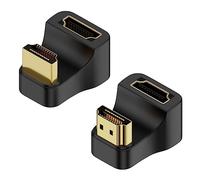 QIANRENON U forma Angolo HDMI 2.1 display Adattatore 8K HDMI2.1 maschio a femmina 180 gradi Ultra HD connettore Presa 3D 8K@60Hz UHD2.1,per HDTV laptop monitor proiettore,2 Pcs (1 Positivo+1 Inverso)