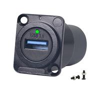 QIANRENON USB 3.0 Connettore passante per montaggio a pannello USB 3.0 prese da incasso a pannello,5 Gbps,Montaggio a pannello tipo D e XLR,per il trasferimento dei dati e l'addebito