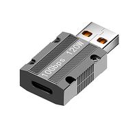 QIANRENON USB 3.1 a USB C Adattatore Mecha Cyberpunk Stili 10Gbps USB 3.1 maschio a USB C femmina dati Convertitore, Zn Lega/artigianato/regalo, Supporto PD120W, 4K Audio/Video Trasferimento