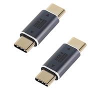 QIANRENON USB C a USB C adattatore accoppiatore USB4.0 tipo C Extender connettore 40Gbps, supporto 8K a 60Hz trasmissione audio e video, ricarica rapida 100W, OTG, 2 pezzi