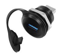 QIANRENON USB3.0 Maschio a Femmina Filettato Fissaggio Adattatore 5Gbps USB Spina a Presa Rotondo impermeabile Connettore, USB3.0 Dati Convertitore Montaggio Presa, per USB Dati Trasferimento/Carica