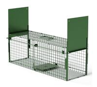 Qianruida Trappole Per Ratti Grandi da Esterno Interno Gabbia Trappola Per Topi Vivi con 2 Porta 80x26x26cm