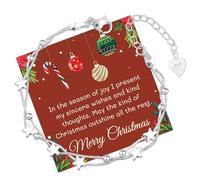 QianSiLi Braccialetto da donna in argento 925 con mini stelle e perline a strati, regalo per figlia, sorelle, amici, nipote, amante, compleanno, Natale, Small, Acciaio inossidabile Argento sterling