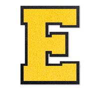 QianSiLi Lettere Termoadesive Per Tessuti, Toppe Adesive Per Tessuti Adatto Per Giacche, Cappotti, Camicie, Borse, Jeans, Zaini (11,45cm,Giallo,E)