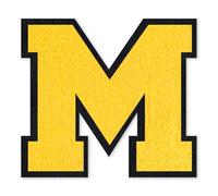 QianSiLi Lettere Termoadesive Per Tessuti, Toppe Adesive Per Tessuti Adatto Per Giacche, Cappotti, Camicie, Borse, Jeans, Zaini (11,45cm,Giallo,M)