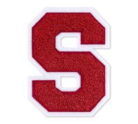 QianSiLi Toppe termoadesive in ciniglia, 16,5 cm, per vestiti, lettere della Varsity, toppe ricamate termoadesive per abbigliamento, giacche, felpe con cappuccio/Varsity (rosso, S)