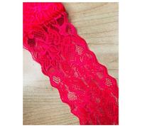 Qiantull 10 yards, bordatura in pizzo, tessuto in pizzo, elastico, bordatura in pizzo, fiore, passamaneria, nastro decorativo in pizzo, tulle, decorazione per cucito, fai da te, 8 cm di larghezza 25#