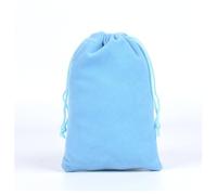 Qiantull 20 sacchetti in velluto con coulisse, sacchetti regalo in velluto, per gioielli, matrimoni, feste, azzurro, 10 x 15 cm