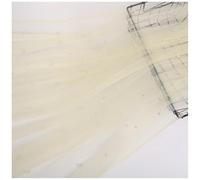 Qiantull 300 cm x 160 cm tessuto in tulle, perline decorative in tulle, runner da tavolo, in tulle, per cucito, fai da te, decorazione da tavolo, matrimonio, velo, tenda giallo chiaro