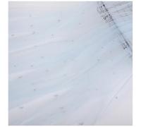 Qiantull 300 cm x 160 cm, tessuto in tulle, perline decorative in tulle, runner da tavolo, in tulle, per cucito, fai da te, decorazione da tavolo, matrimonio, velo, tenda blu chiaro