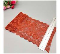 Qiantull Bordo in pizzo da 10 yards, larghezza 15 cm, bordo in pizzo, elastico, bordatura in pizzo, tessuto in pizzo, per il fai da te, cucito, colore rosso scuro