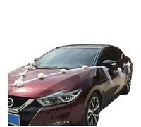 Qiantull Decorazione per auto per matrimonio, in organza, decorazione per matrimonio, per auto, matrimonio, matrimonio, matrimonio, decorazione per auto, ghirlanda, decorazione per auto, decorazione