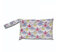 Qiantull Mini borsa per pannolini con motivo animale, impermeabile, 22 x 15 cm, piccola borsa per pannolini bagnati, per bambini, nuoto, viaggi, barca a vela colorata