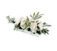 Qiantull Pettine per capelli con fiori artificiali, in metallo, per capelli, per capelli, per spose, damigelle, matrimoni, fidanzamenti, feste, 26 #