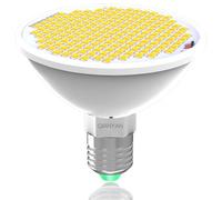 QIANYAN 200 LED Lampadine per Piante Spettro Completo, Alto PPFD 300μmol/s/㎡, Luci Bianche Calde per Giardino e Interno, Lampade per Crescimento Vegetale, Ottimo Supporto per Coltivazione