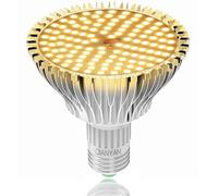 QIANYAN Lampadina orticola LED 80 W, lampada di crescita a spettro completo con 120 LED (bianco caldo 3000K) per piante da interno, giardino, serra e coltivazione vegetativa