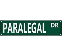 Qianyin Paralegal Dr Metal Street Targa in latta con scritta "Law Research Office Employee Funny Vintage Slim Tin Signs 40,6 x 10,2 cm Wall Art Decor Poster in ferro per casa, fattoria, bar