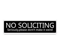 Qianyin - Targa in metallo con scritta in inglese "No Soliciting Metal Street Seriously Please Don't Make It Weird", stile vintage, sottile, 40,6 x 10,2 cm, decorazione artistica da parete, poster in