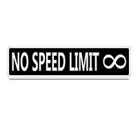 Qianyin - Targa in metallo con scritta "No Speed Limit MPH", rallentare il traffico, divertente, vintage, sottile, 40,6 x 10,2 cm, decorazione artistica da parete, poster in ferro per casa, fattoria
