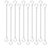 Qianyu 10 catene da appendere per piante con ganci a S, catene di ricambio per appendere mangiatoie per uccelli, fioriere, cartelloni pubblicitari, lanterne, campanelli a vento, ornamenti per interni