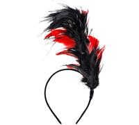 Qianyu Cerchietto per capelli con piume anni '20, da donna, stile Kentucky, cappello da derby del Gatsby, cappello fascinator per tea party, cocktail e matrimoni