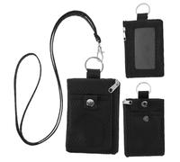 Qianyu Portafoglio minimalista con blocco RFID, piccolo portafoglio con cordino per donne/uomini, resistente all'acqua, con cerniera, con finestra, da viaggio, con portachiavi, porta documenti