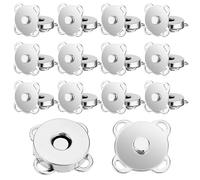 Qianyu Set di 12 bottoni a pressione invisibili in pelle da 14 mm, kit di ricambio per borse, borse, abbigliamento, cucito, artigianato, borse, giacche a vento, valigie, borse fai da te