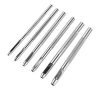 Qianyu Set di 6 punzoni rotondi in acciaio da 1,5 mm-4 mm, per cinture in pelle, cuciture in pelle, strumenti per lavori artigianali, per cinturini di orologi, tessuto, tela, carta, plastica