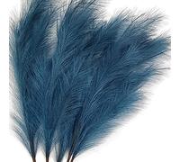 QIANYUN 5pcs artificiale pampa erba 47in 120 cm bouquet fai da te vaso capodanno vacanza festa di nozze decorazione domestica pianta simulazione fiore canna (blu)