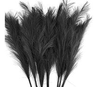 QIANYUN 5pcs artificiale pampa erba 47in 120 cm bouquet fai da te vaso capodanno vacanza festa di nozze decorazione domestica pianta simulazione fiore canna (nero)